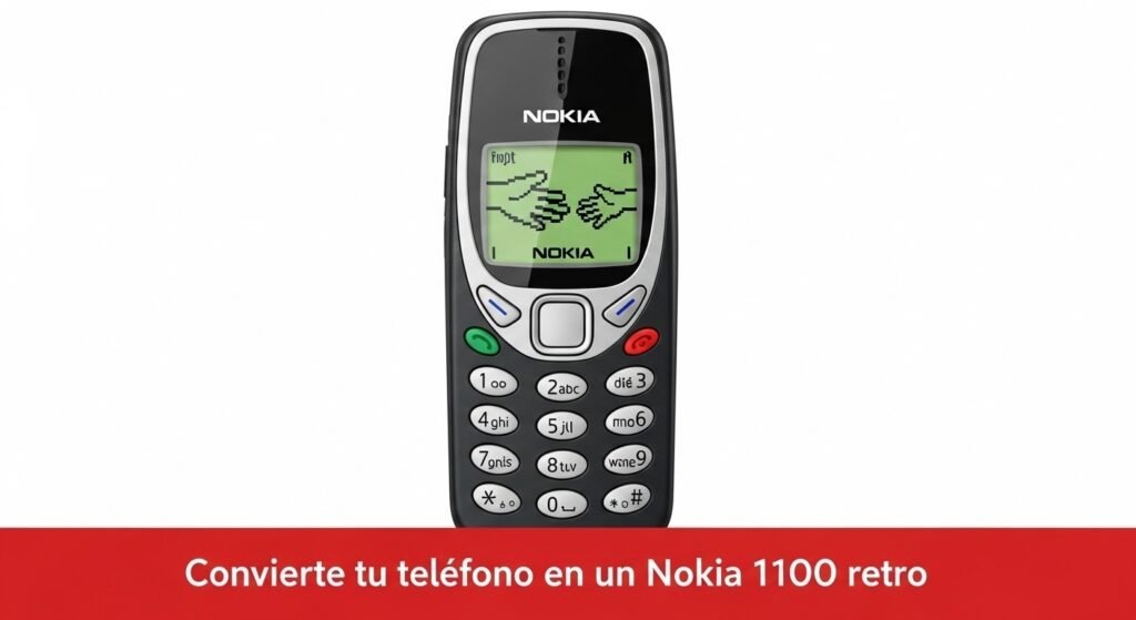 Smartphone con interfaz retro tipo Nokia 1100 gracias a una app
